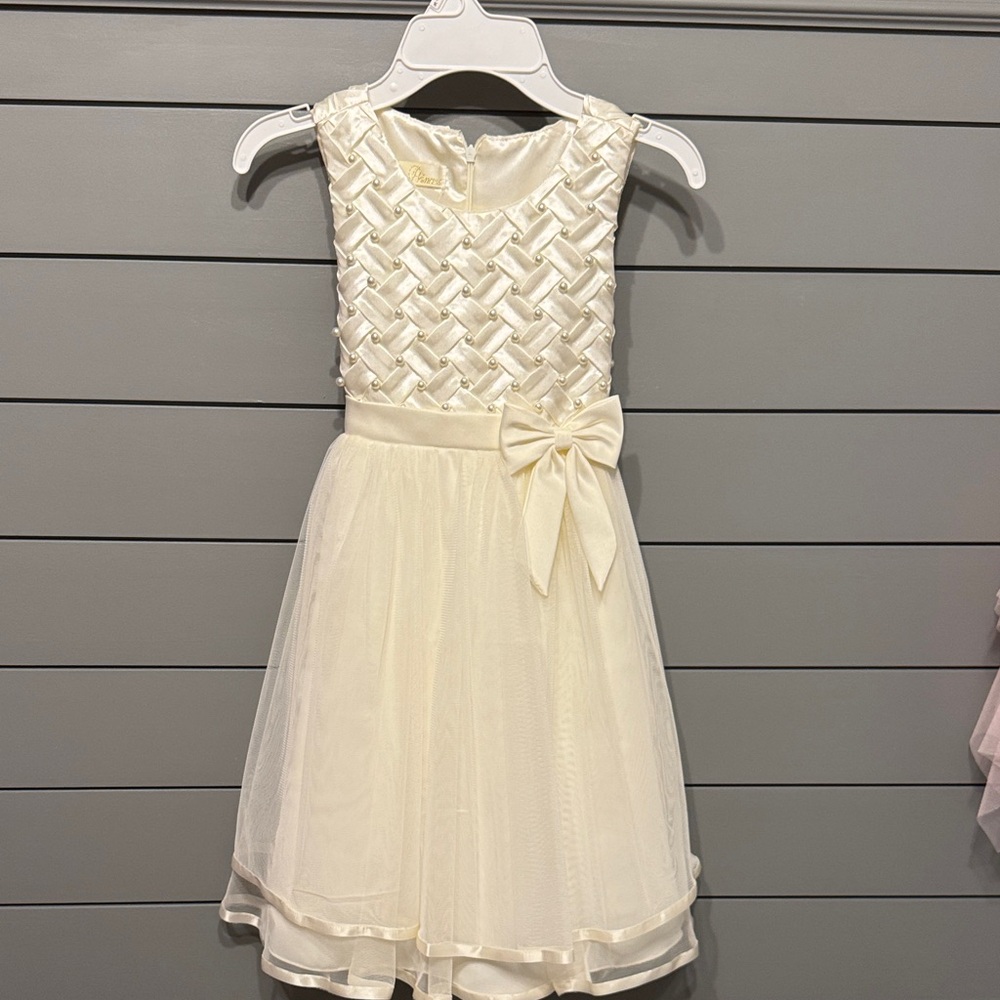 American Princess, girls elegant Beaded Sleeveless Dress size 6-7